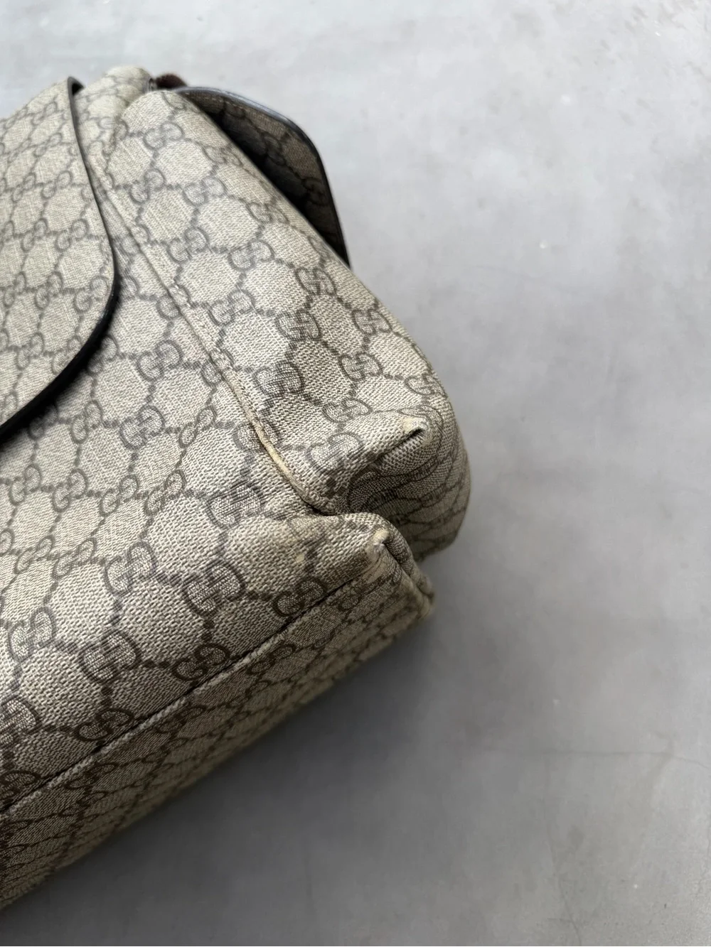 Gucci Brown | GG Plus Monogram Baby Messenger Diaper Bag